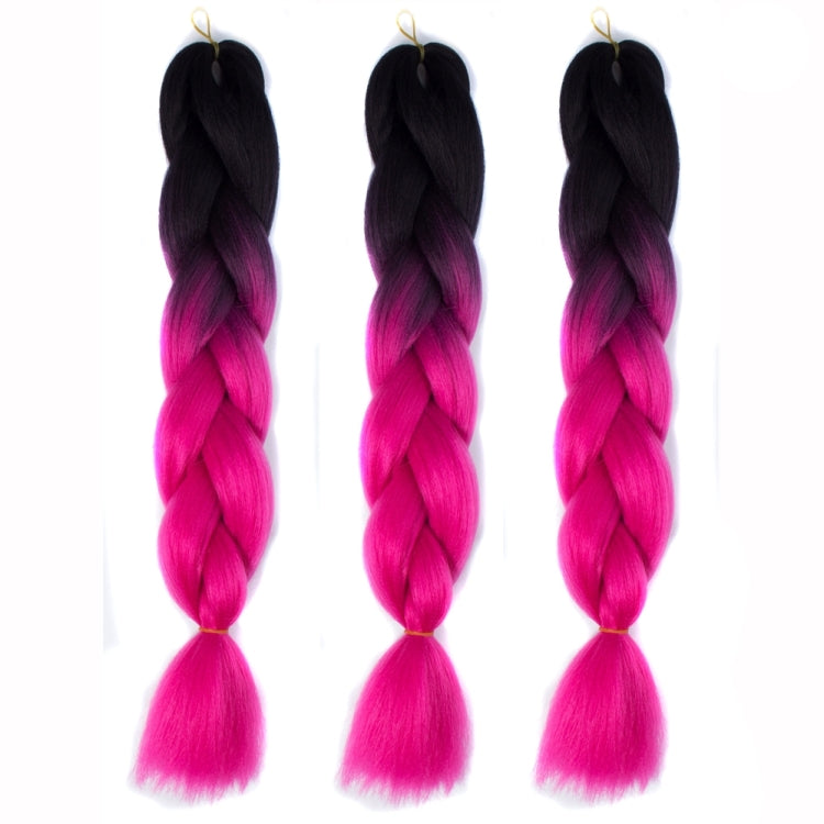 Fashion Color Gradient Individual Braid Wigs Chemical Fiber Big Braids, Random Color Delivery, Length: 60cm