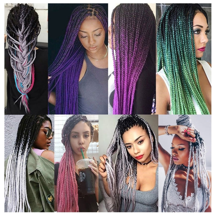 Fashion Color Gradient Individual Braid Wigs Chemical Fiber Big Braids, Random Color Delivery, Length: 60cm