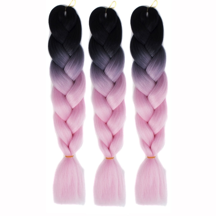 Fashion Color Gradient Individual Braid Wigs Chemical Fiber Big Braids, Random Color Delivery, Length: 60cm