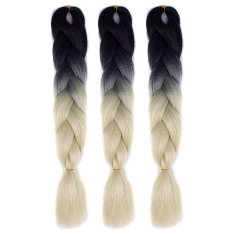 Fashion Color Gradient Individual Braid Wigs Chemical Fiber Big Braids, Random Color Delivery, Length: 60cm