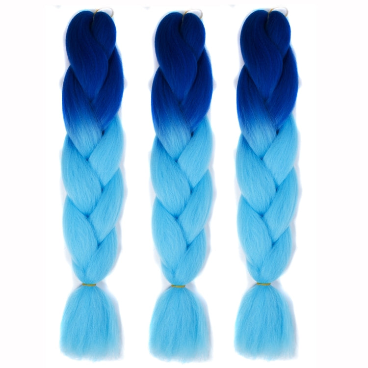Fashion Color Gradient Individual Braid Wigs Chemical Fiber Big Braids, Random Color Delivery, Length: 60cm
