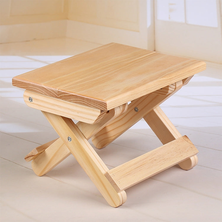 Pine Folding Square Bench Portable Home Outdoor Fishing Chair Bench,Size: 19x24x17.8cm