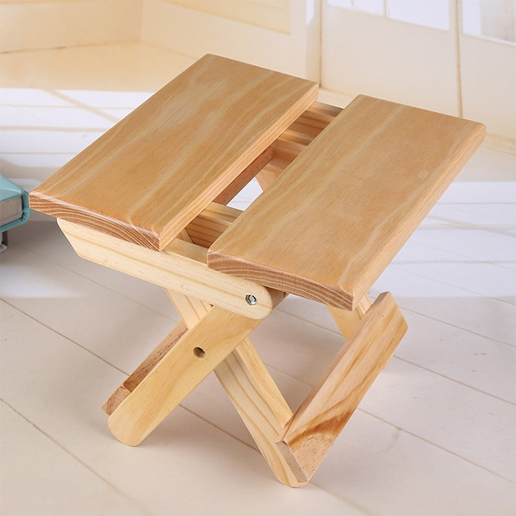 Pine Folding Square Bench Portable Home Outdoor Fishing Chair Bench,Size: 19x24x17.8cm