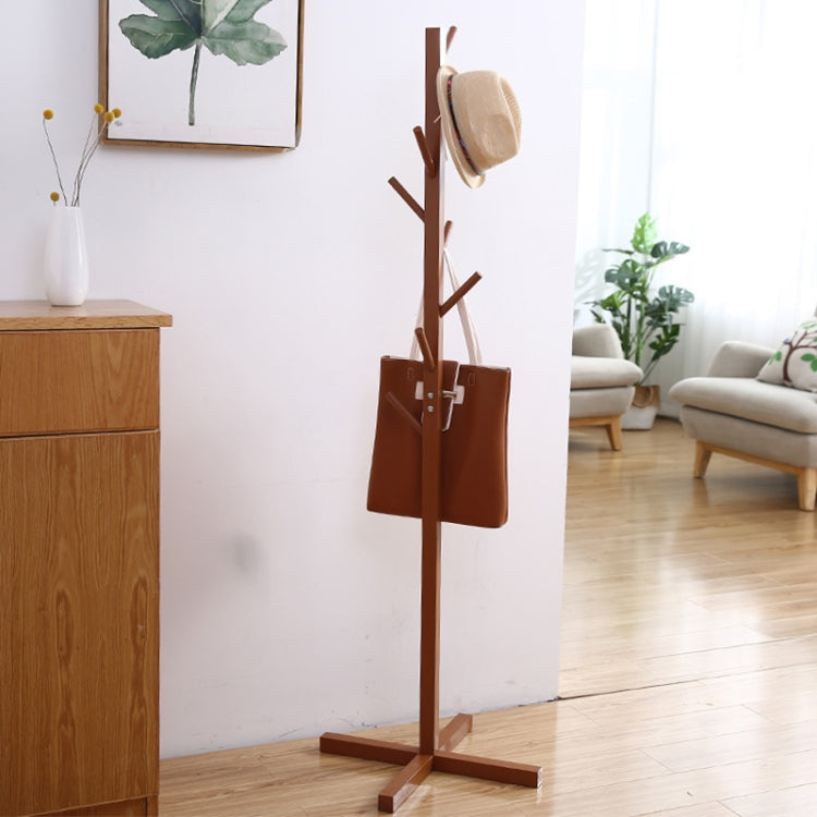 Creative Tree-shaped Solid Wood Floor Hatstand Clothes Hanging Rack,Size: 165x50x5cm