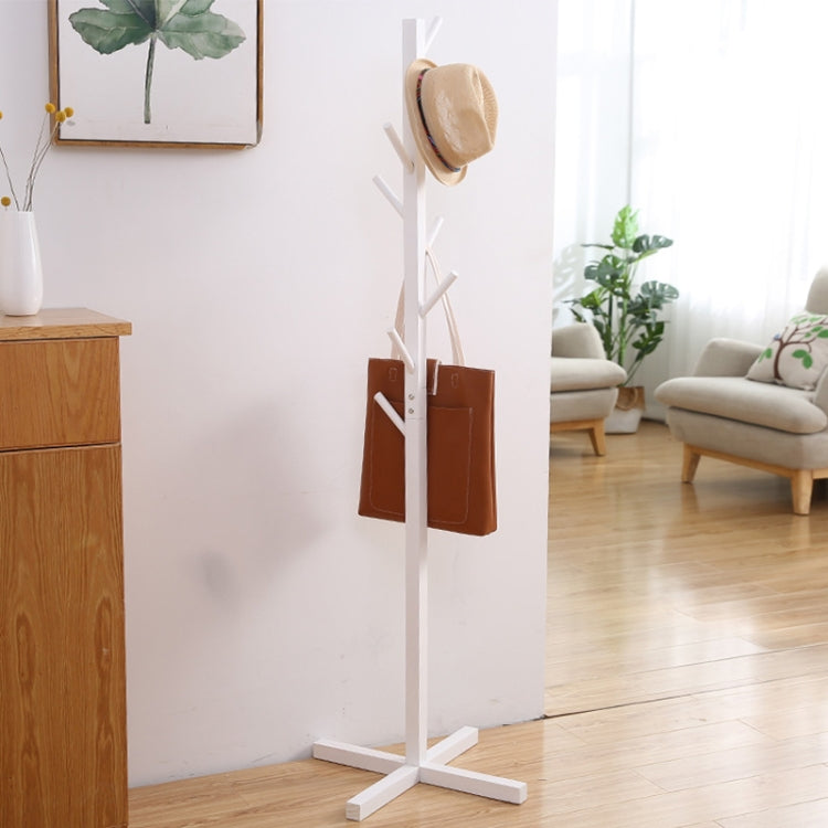 Creative Tree-shaped Solid Wood Floor Hatstand Clothes Hanging Rack,Size: 165x50x5cm