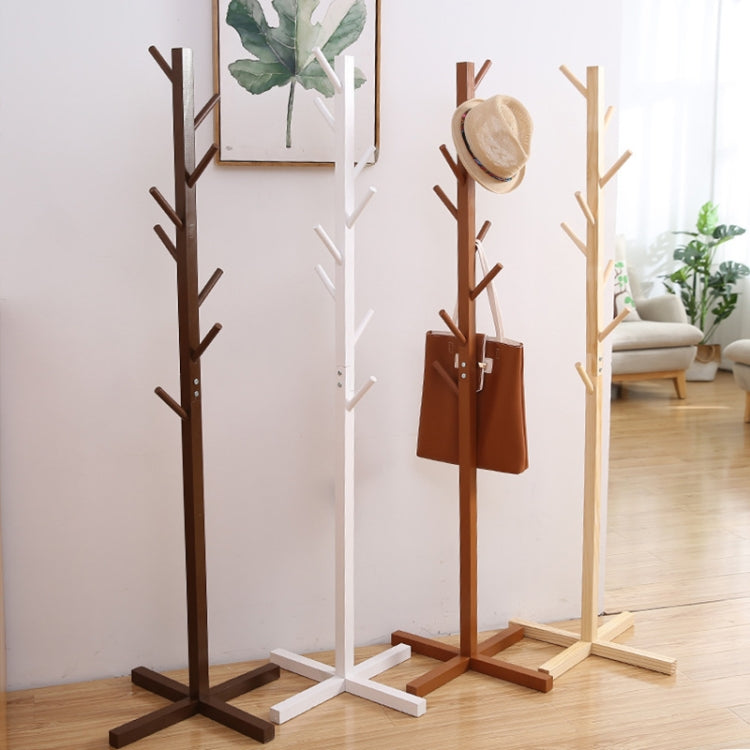 Creative Tree-shaped Solid Wood Floor Hatstand Clothes Hanging Rack,Size: 165x50x5cm