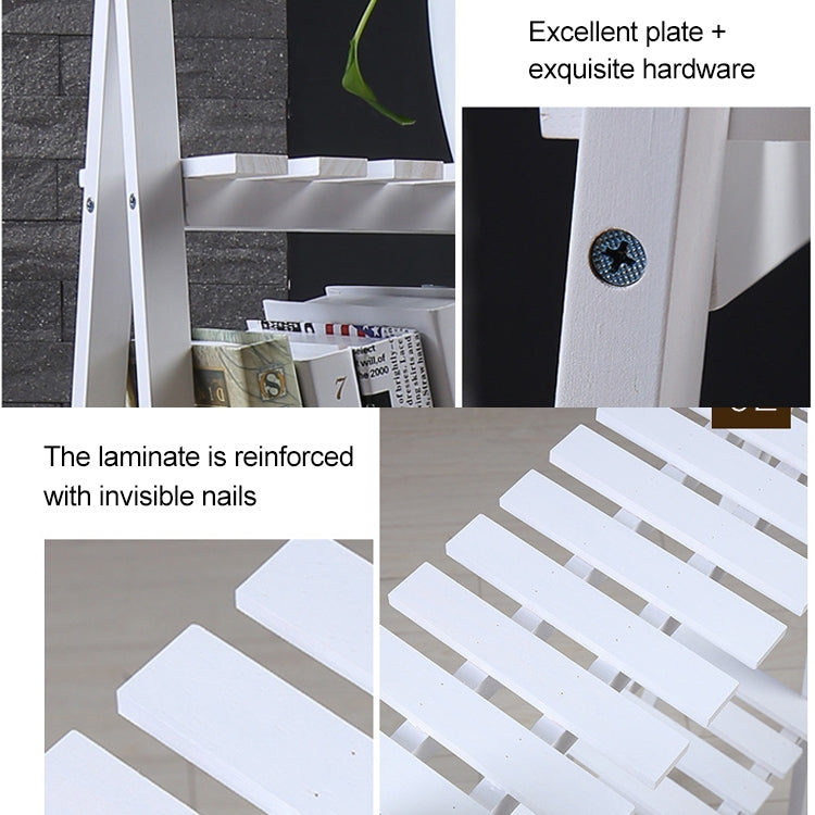 Solid Wood Folding Multi-layer Flower Plate Storage Shelves Shoe Rack, Size: 90x50x30cm