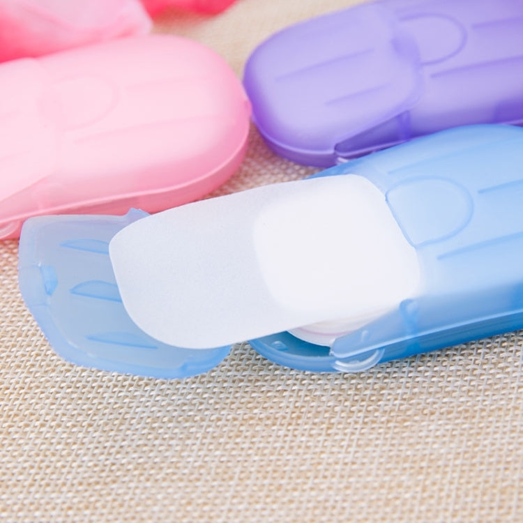5 PCS Disposable Portable Travel Boxed Confetti Soap Mini Soap Paper, Random Color Delivery