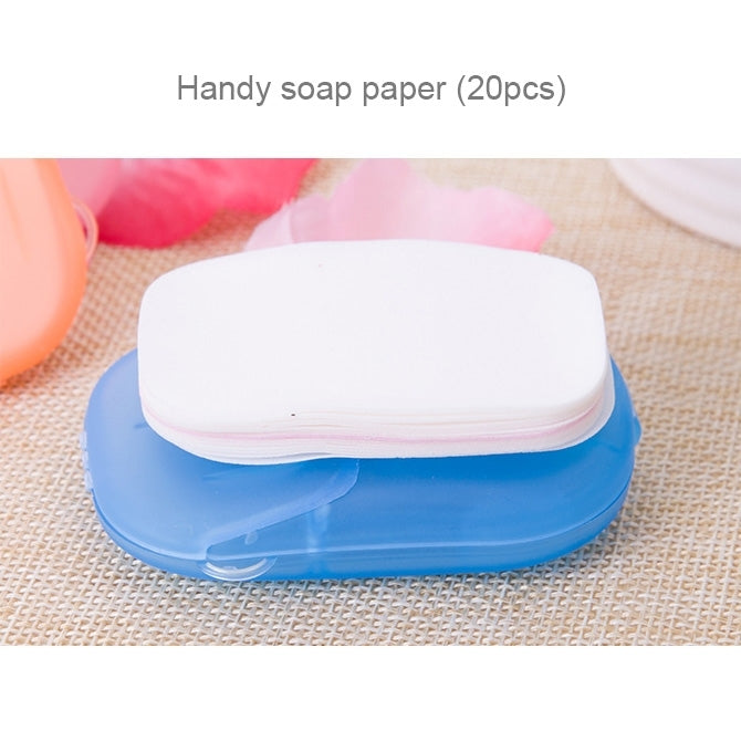 5 PCS Disposable Portable Travel Boxed Confetti Soap Mini Soap Paper, Random Color Delivery