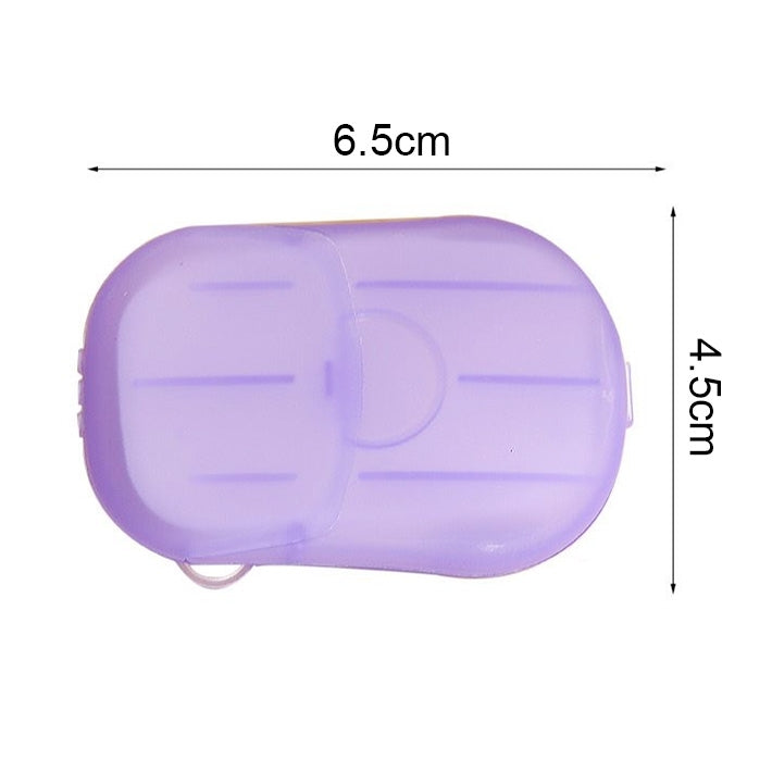 5 PCS Disposable Portable Travel Boxed Confetti Soap Mini Soap Paper, Random Color Delivery
