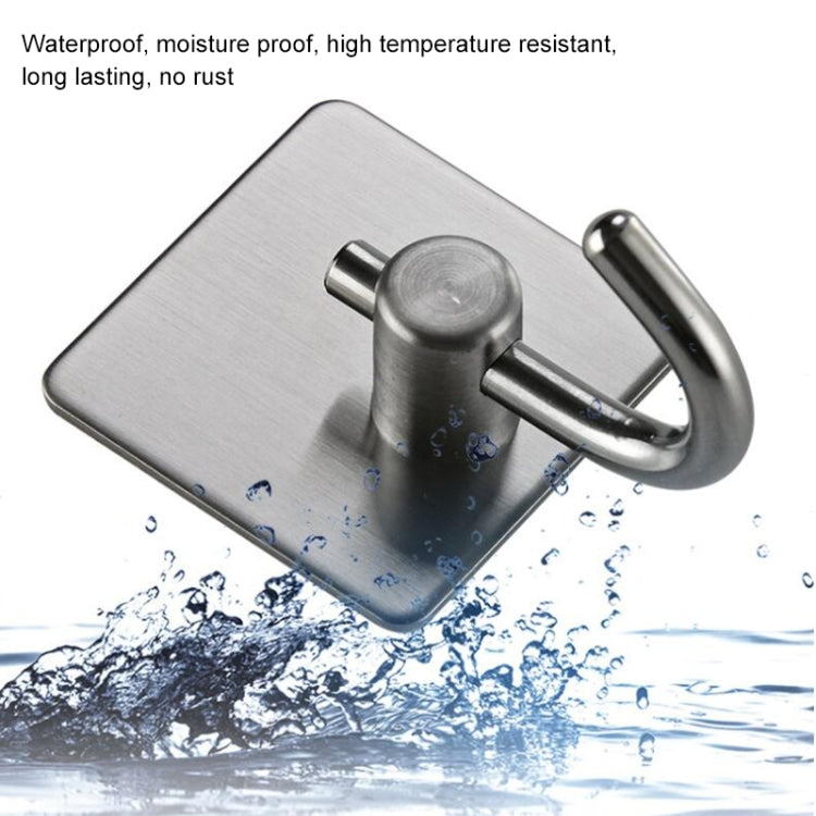MYD-1038 304 Stainless Steel Sticky Hook Kitchen Bathroom Multi-functional Hole Free Wall Mount Holder