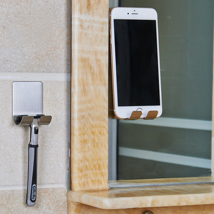 Stainless Steel Plug Power Cord Hook Bathroom Non-perforated Storage Rack, Size: 61x45mm