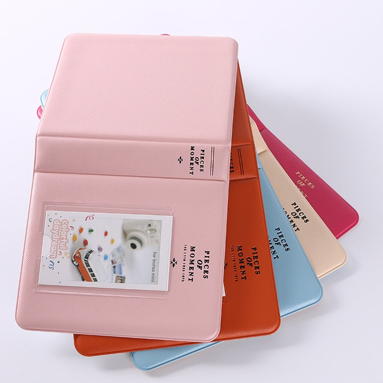 3 inch DIY Film Mulching PU Insert Type Mini Receive Photo Album, Random Color