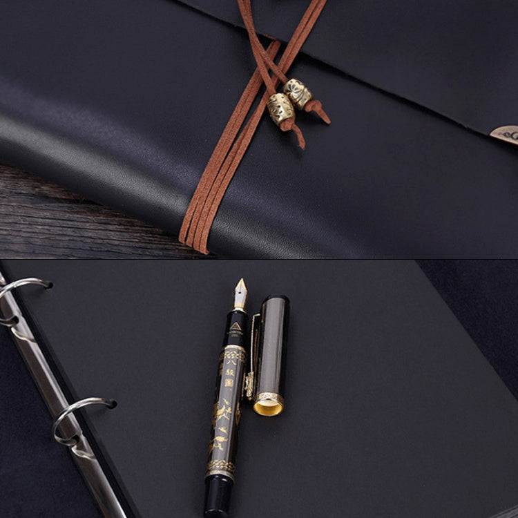 DIY Creativity Loose-leaf Imitation Leather Retro Love Heart Lock Pattern Commemorative Photo Album, Size: M