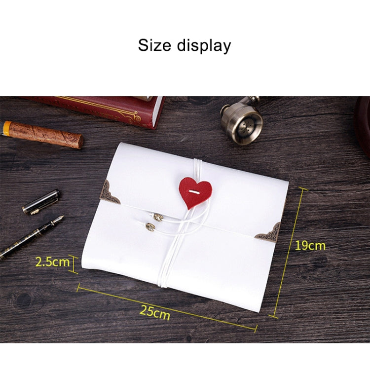 DIY Creativity Loose-leaf Imitation Leather Retro Love Heart Lock Pattern Commemorative Photo Album, Size: M
