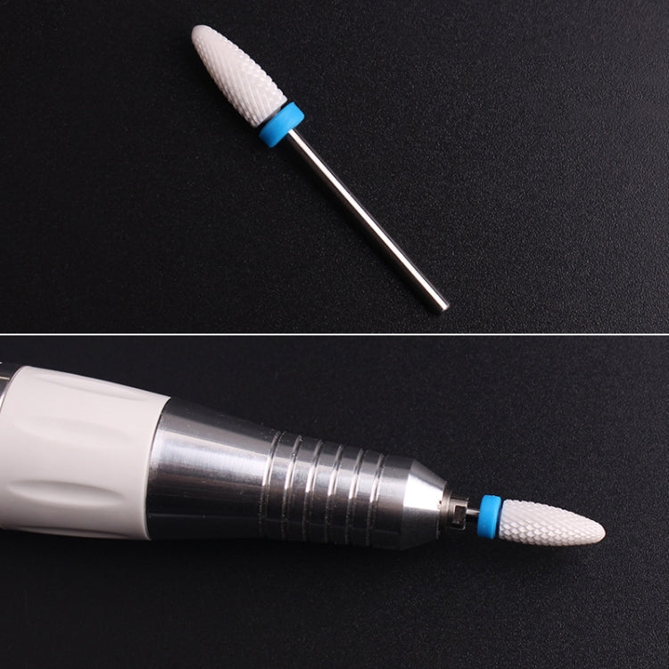 Nail Ceramic Cylindrical Corn Shape Electric Power Grinding Head, Size: 49*6mm