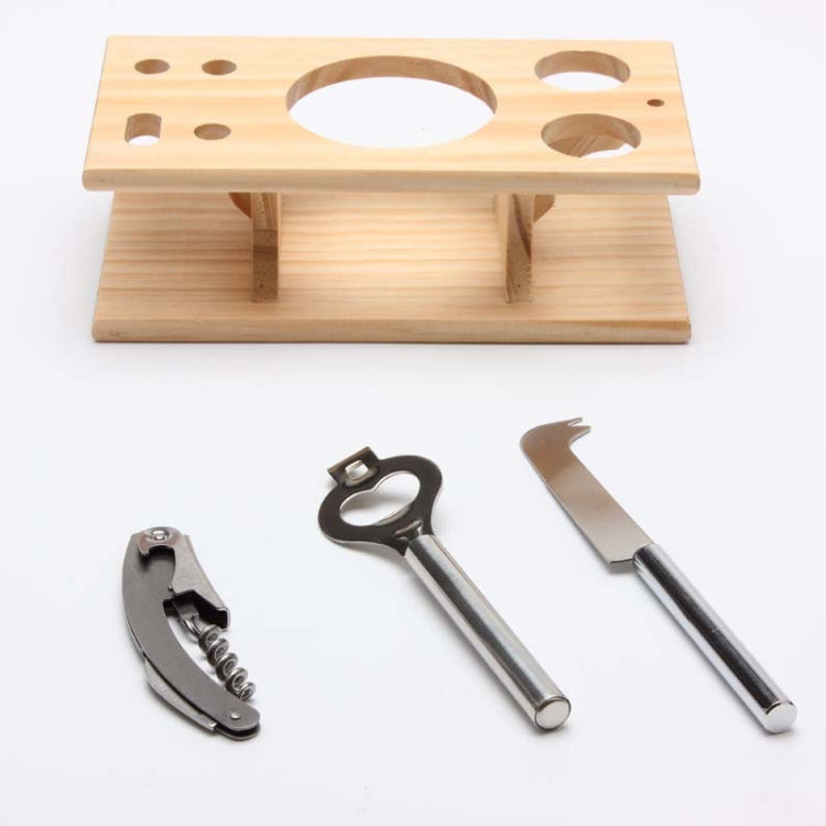 9 in 1 Stainless Steel Cocktail Shaker Tools Set with Wooden Mount, Capacity: 750ml