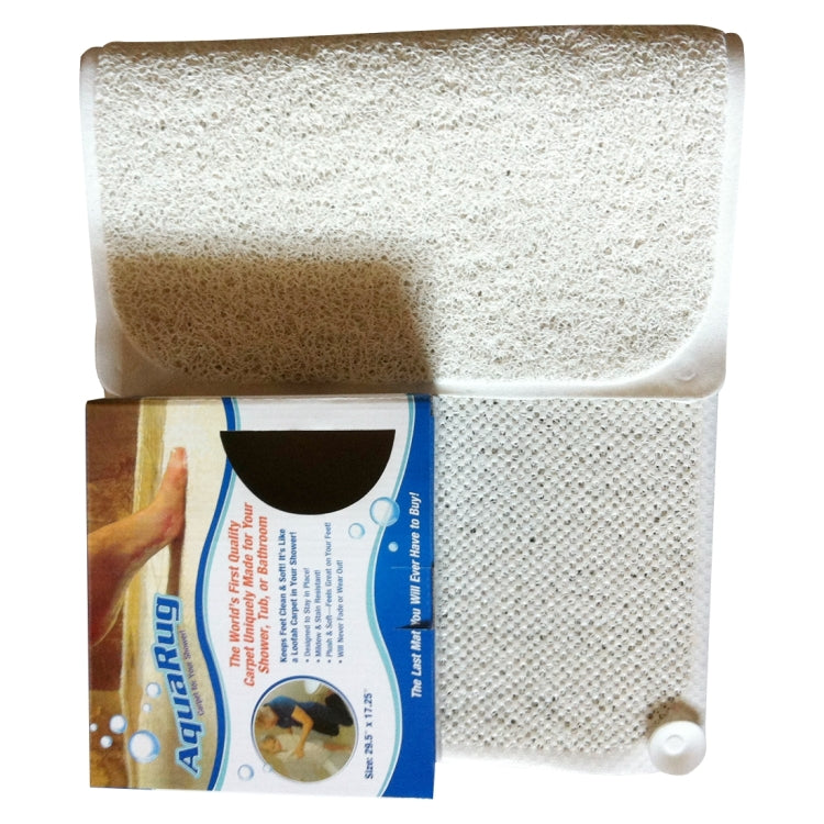 Rectangular Bathroom Bathtub Mildew Stain Resistant PVC Anti-skid Household Foot Pad Carpet, Size: 70cm x 40cm (White)