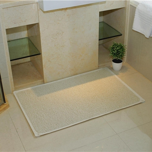 Rectangular Bathroom Bathtub Mildew Stain Resistant PVC Anti-skid Household Foot Pad Carpet, Size: 70cm x 40cm (White)