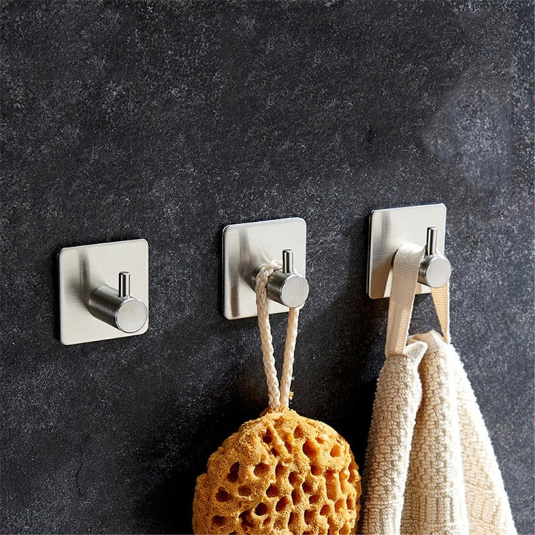 Stainless Steel Cylinder Hanger Bathroom Non-perforated Storage Clothes Hook, Size:14mm