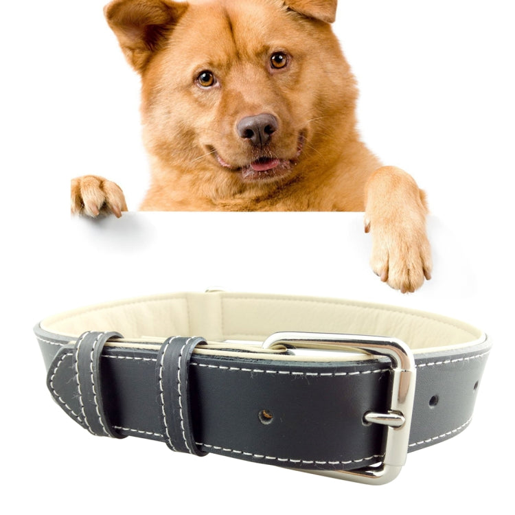 Leather Pet Dog Collar Pet Products Big Dog Collar, Size: L, 2.5 * 51cm