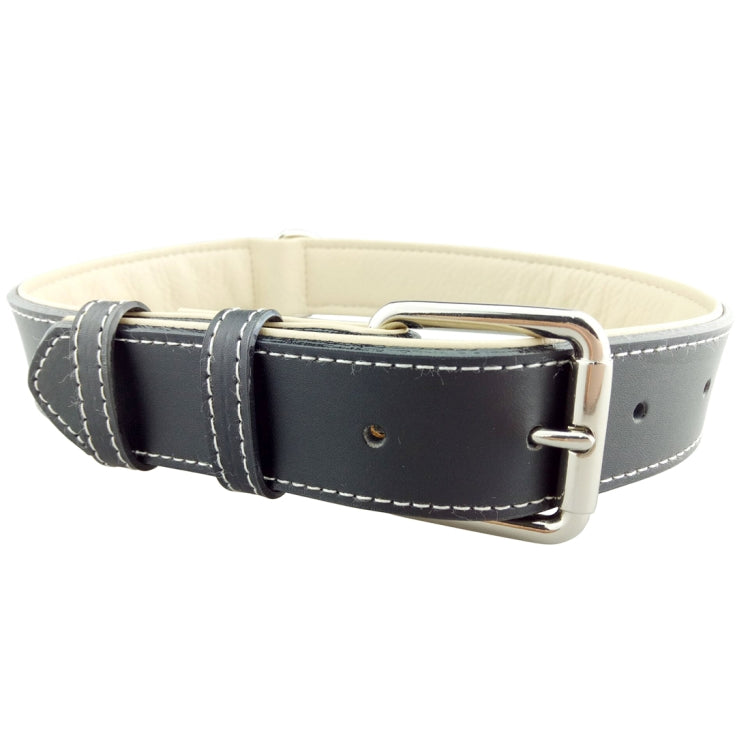 Leather Pet Dog Collar Pet Products Big Dog Collar, Size: L, 2.5 * 51cm