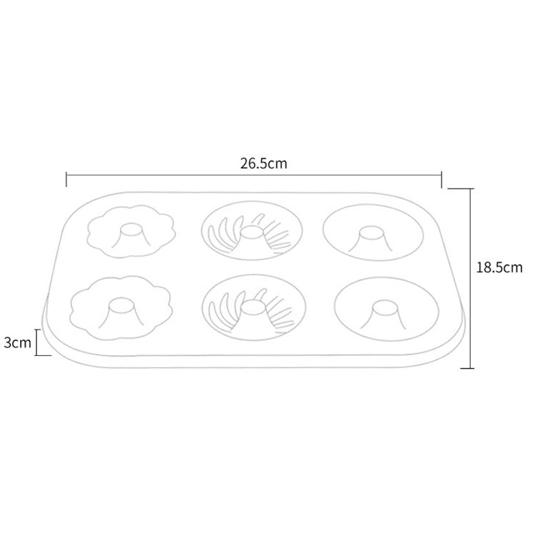 3 Flowers Type Donuts Cookie Mold Gold 6 Cups Cake Mold Baking Mold Cake Tools Bakeware Kitchen Accessories