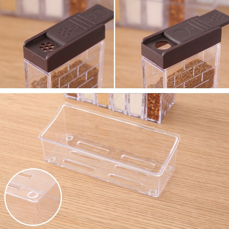 6pcs / Set Kitchen Two-way Open Seasoning Jar Condiment Bottle