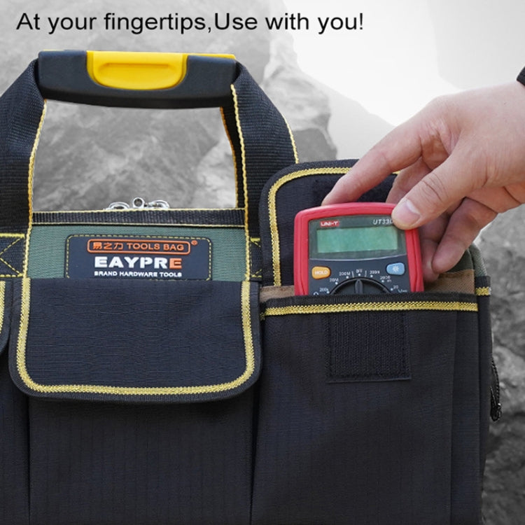 Multi-function Oxford Cloth Cloth Bottom Electrician Belt Pouch Maintenance Tools Handbag Shoulder Bag Convenient Tool Bag, Size : 20 inch