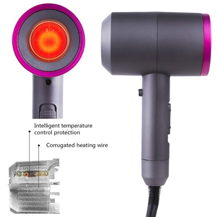 Household High-power Silent  Blow Dryer,Constant Temperature Hot and Cold Negative Ion Hair Drier, EU Plug