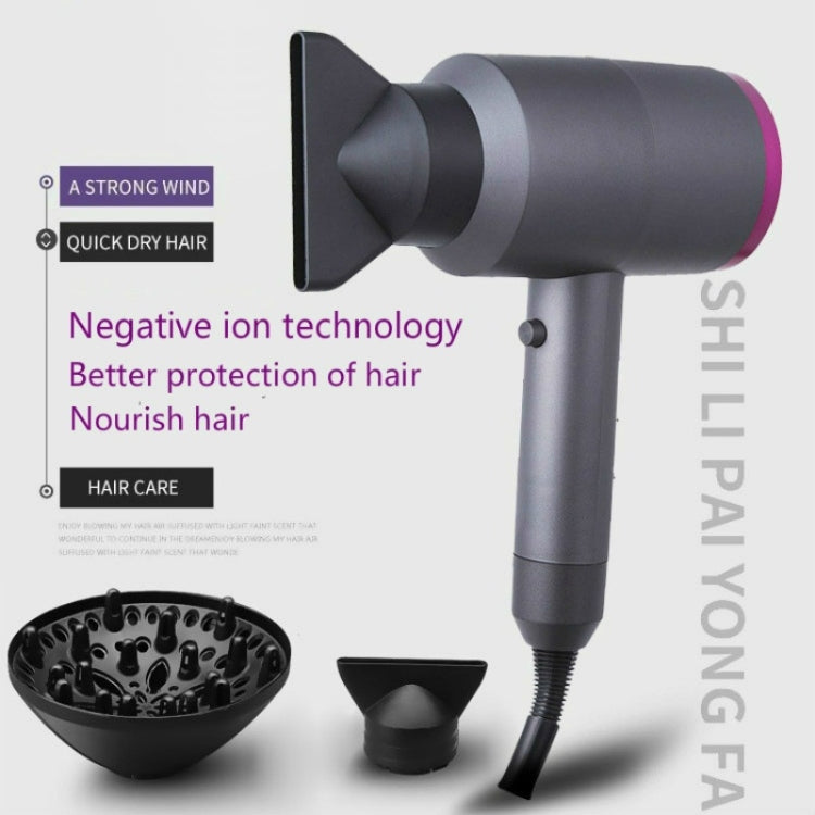 Household High-power Silent  Blow Dryer,Constant Temperature Hot and Cold Negative Ion Hair Drier, US Plug