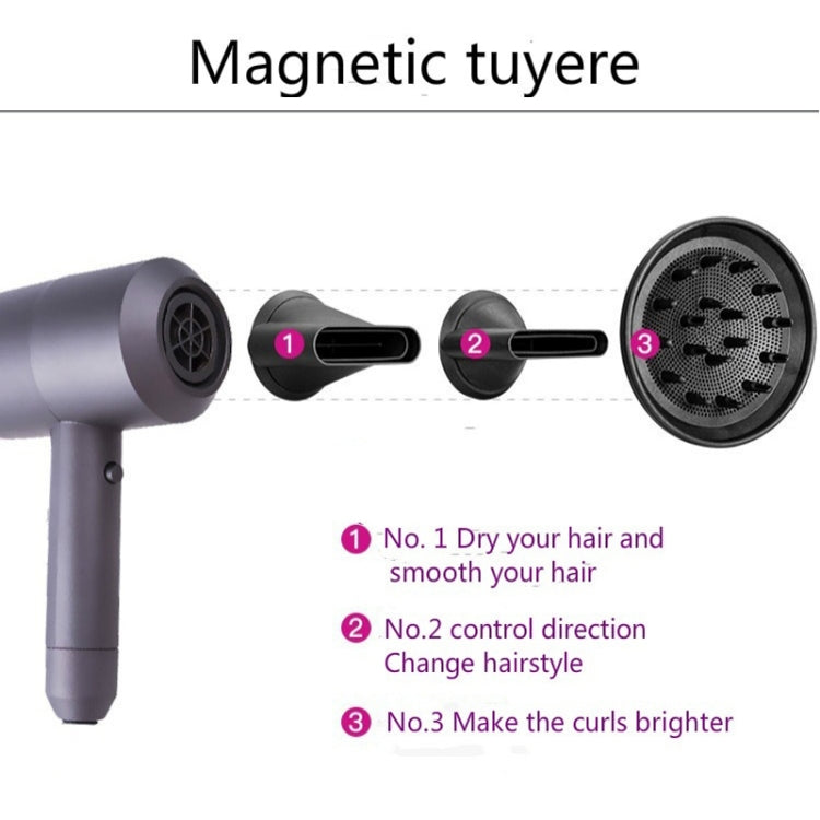 Household High-power Silent  Blow Dryer,Constant Temperature Hot and Cold Negative Ion Hair Drier, US Plug