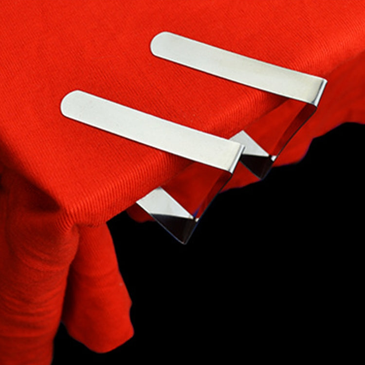 10 PCS Stainless Steel Tablecloth Clip Adjustable Triangle Clamp Holder