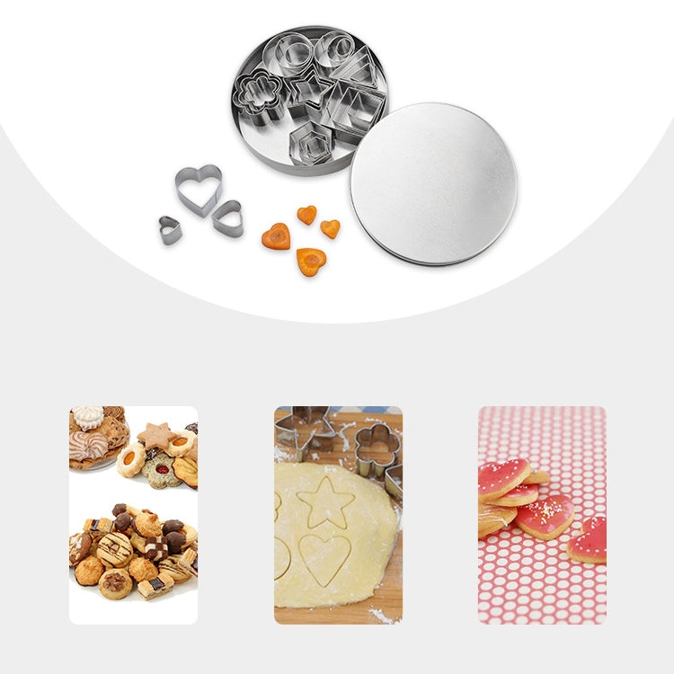 24 PCS / Set Stainless Steel DIY Cookie Biscuits Molds Geometry Baking Tools (Octagon)