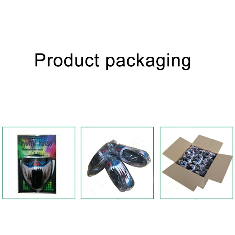 FG-MA-018 Halloween Mask Voice Control LED Cold Light Terror Cosplay Mask