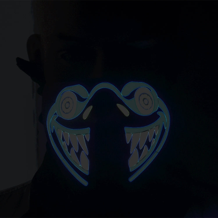 FG-MA-027 Halloween Mask Voice Control LED Cold Light Terror Cosplay Mask