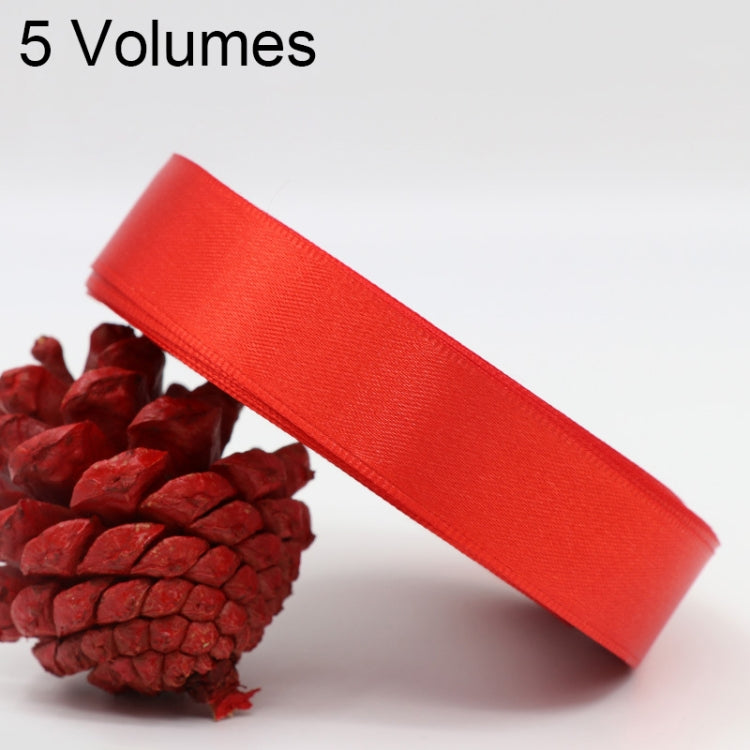 5 Volumes Color Satin Ribbons Handmade DIY Wedding Cake Decoration Holiday Gift Packages , Size: 22m x 2cm