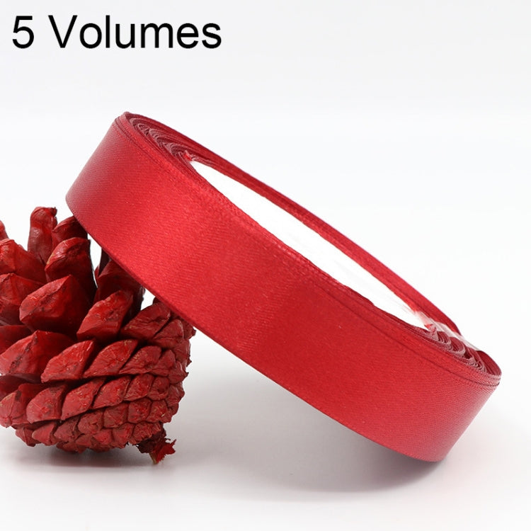 5 Volumes Color Satin Ribbons Handmade DIY Wedding Cake Decoration Holiday Gift Packages , Size: 22m x 2cm