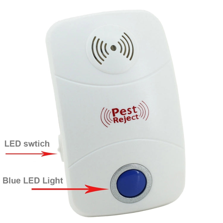 Electronic Ultrasonic Mosquito Rat Pest Control Repeller with LED Light, UK Plug, AC90V-250V