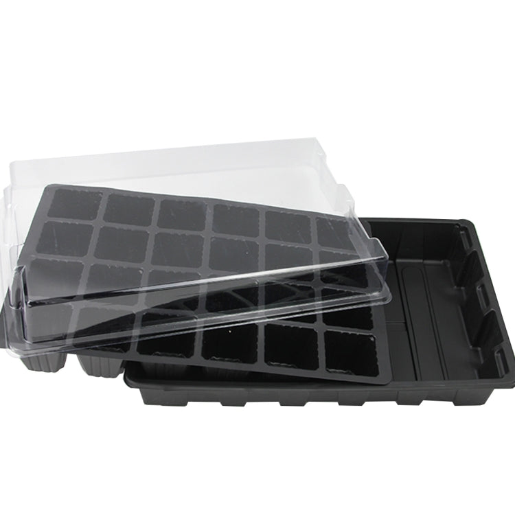 Seedling Tray Sprout Plate 24 Holes Nursery Pots Tray Lids Box For Gardening Bonsai Mini Greenhouse Nursery Plate Three Sets