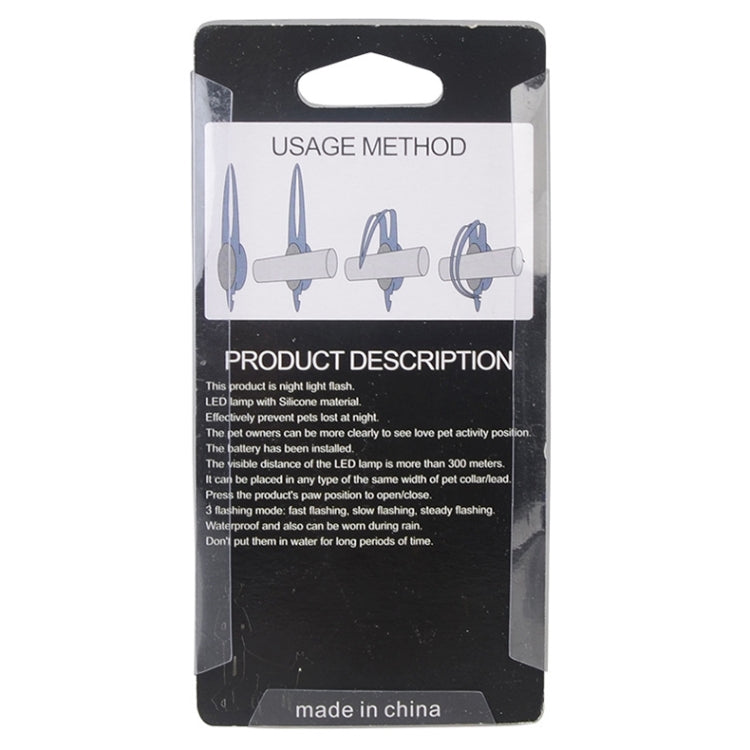 LED Night Light Pet Safety Collar Silicone Pendant