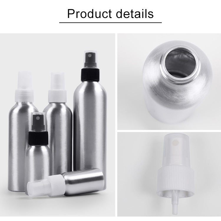 Refillable Glass Fine Mist Atomizers Aluminum Bottle, 50ml