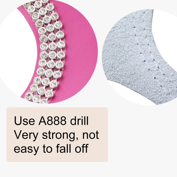 Rhinestone Leather Glasses Style Breathable Dog Chest Strap, Size: S