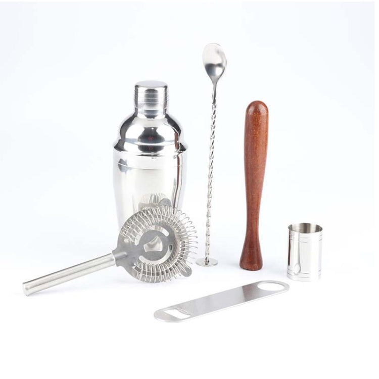 7 in 1 Stainless Steel Wine Cocktail Shaker Tools Set with Cloth Bag, Capacity: 750ml
