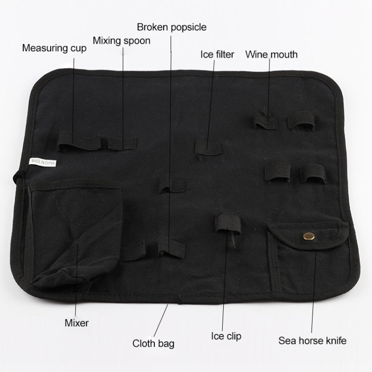 12 in 1 Stainless Steel Wine Cocktail Shaker Tools Set with Cloth Bag, Capacity: 750ml