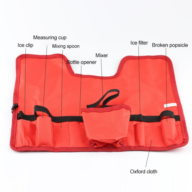 8 in 1 Stainless Steel Wine Cocktail Shaker Tools Set with Cloth Bag, Capacity: 350ml