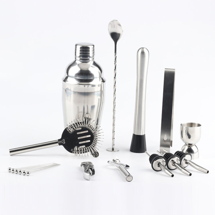 18 in 1 Cocktail Shaker Tools Setwith Acrylic Mount, , Capacity: 550ml