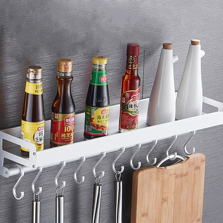 50cm 8 Hooks Kitchen Multi-function Wall Hanging Holder Seasoning Storage Rack