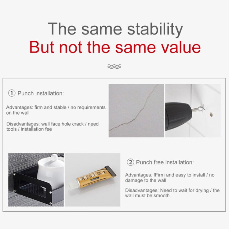 50cm 8 Hooks Kitchen Multi-function Wall Hanging Holder Seasoning Storage Rack