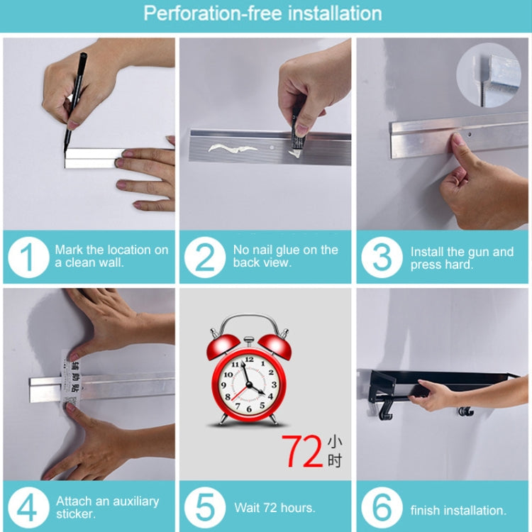 50cm Kitchen Multi-function Wall-mounted Seasoning Holder Storage Rack